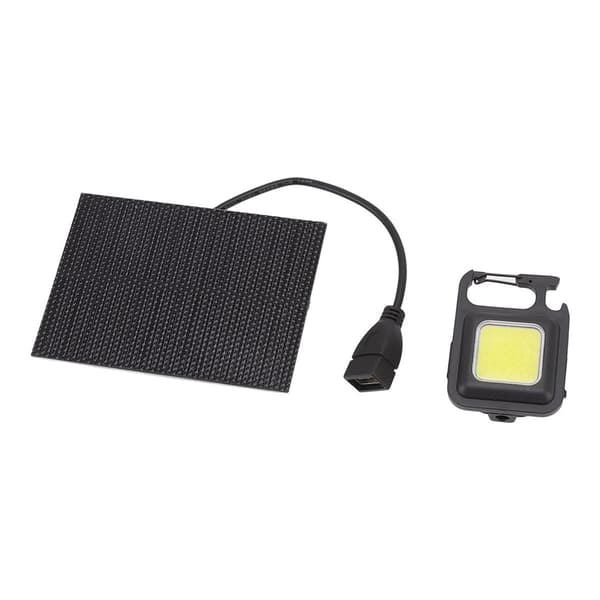 Monokrystallinsk solcelle LED-lys 5W IP68 vanntett USB KLB
