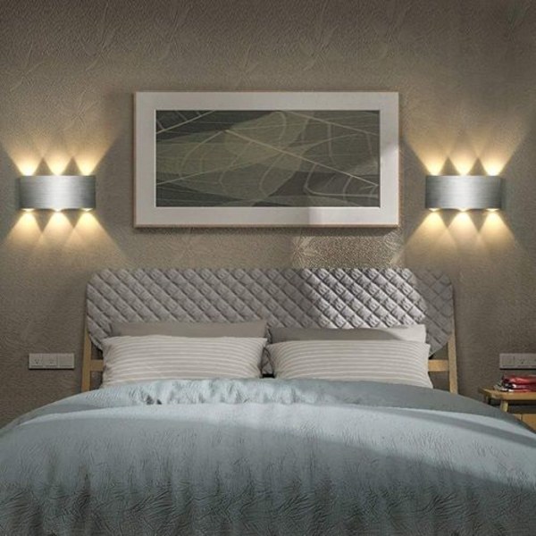 Lightess LED Vegglampe Innendørs Vegglampe Moderne Kvadratisk Opp
