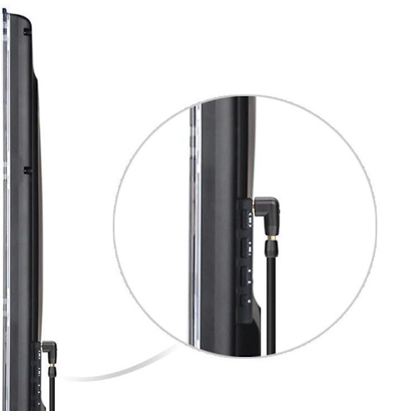 HDMI 90 asteen ja 270 asteen oikea kulma uros-naaras liitin