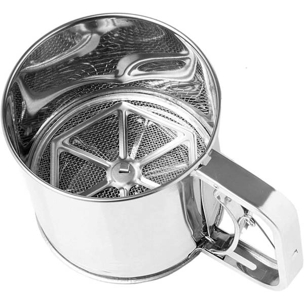 Mjölsil - Florsocker Kakaosil - Rostfritt Stål - 13,5 cm - Silver