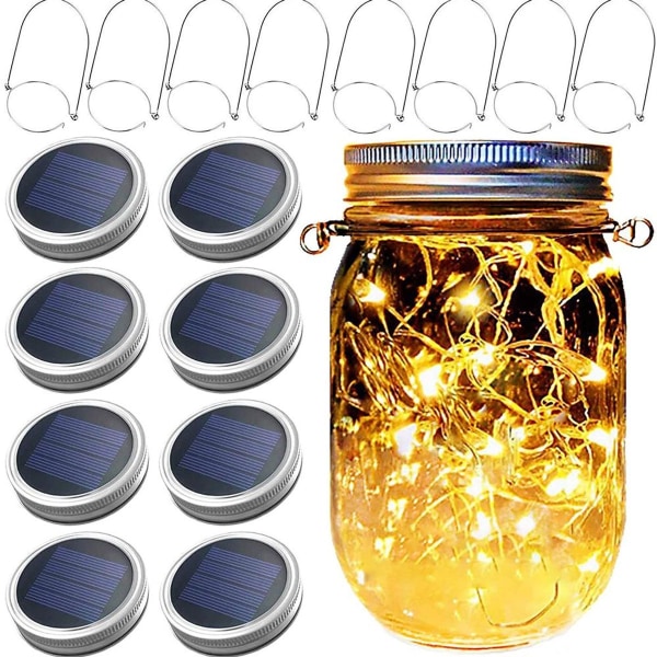 Mason Jar Solar Lantern Lights - Fairy Star -sisustus