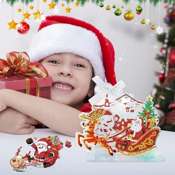 Julklapp Diamantmålning Kit, 3D Diamantmålning Kit för Barn och Vuxna som