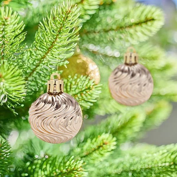 40 stk julekulepynt champagne gull uskaderlig juletrepynt