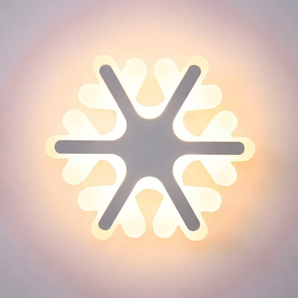 18W Snowflake Wall Lights,Warm White 3200K,Wall Lights for Children,s Room,Bedroom,Living Room,Cafe,Christmas Decorative Wall Lamp,20cm x 20cm