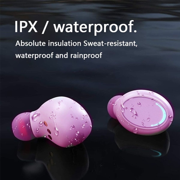 Bluetooth-hodetelefoner i øret? Hodetelefoner trådløse med 150 rosa