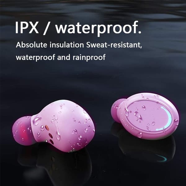 Bluetooth-hörlurar i örat? Hörlurar trådlösa med 150 rosa