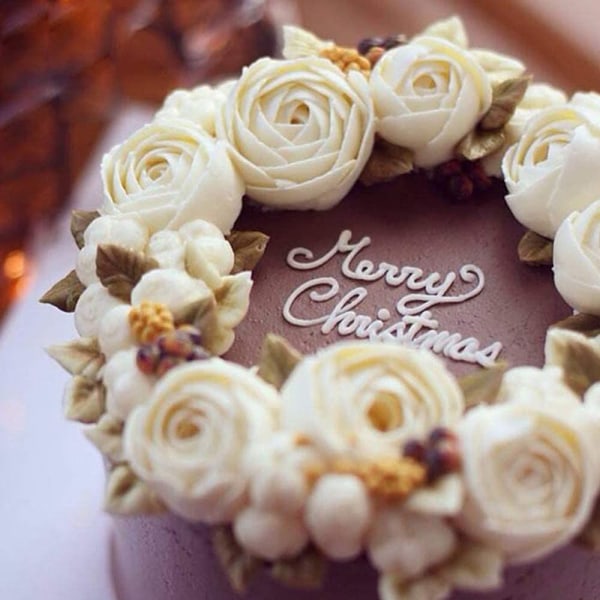 3 stk Austin Rose Pastry-tull, Blomsterblad-tull i rustfritt stål for kakedekorering -