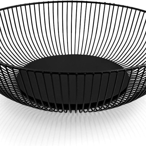 Frugt Skål Sort Metal Frugtkurv Sort Frugtkurv Metal Sort KLB