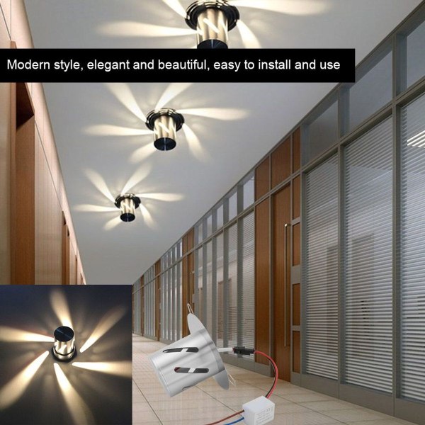 86-265V 3W LED-kattovalaisin upotettu alasvalo lämmin KLB