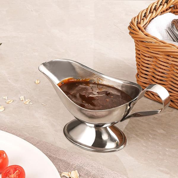 Sausskål i rustfritt stål, sauseskjenk for dressing (stor)