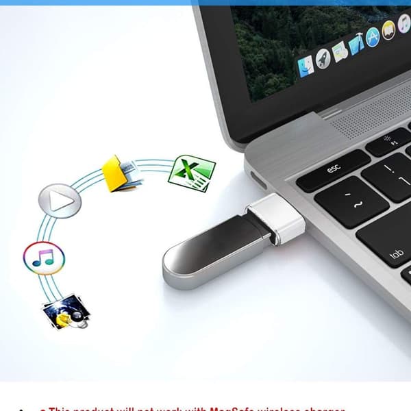 Pakke USB C Hun til USB Han Adapter Type A Opladningsblok