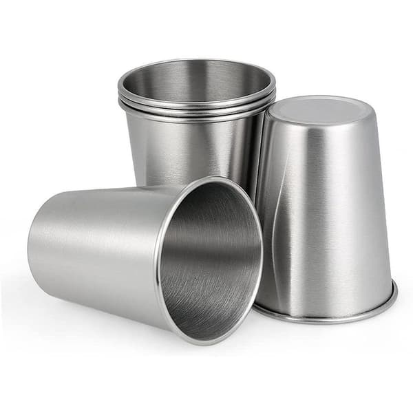 5-pack rostfria koppar, rostfri kopp, stapelbara koppar, 350 ml