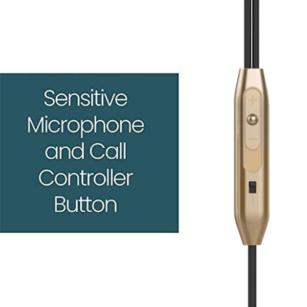 In-ear-hovedtelefoner, støjisolerende øretelefoner, guld