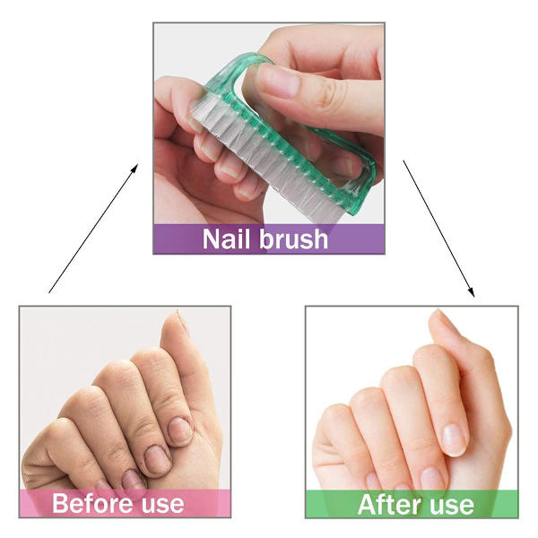 Nagelborste, en nagelborste, en plastnagelborste KLB