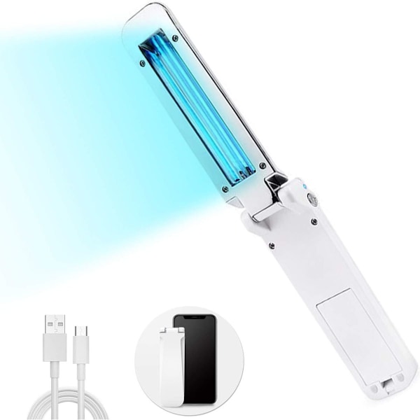 UV-lampe, bærbar UV-lampe, UV-lampeeffekt op til 99%, UV-mobiltelefonrenser, KLB