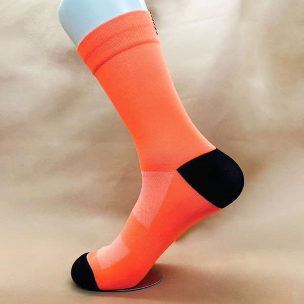 Cykelstrumpor i merinoull orange KLB
