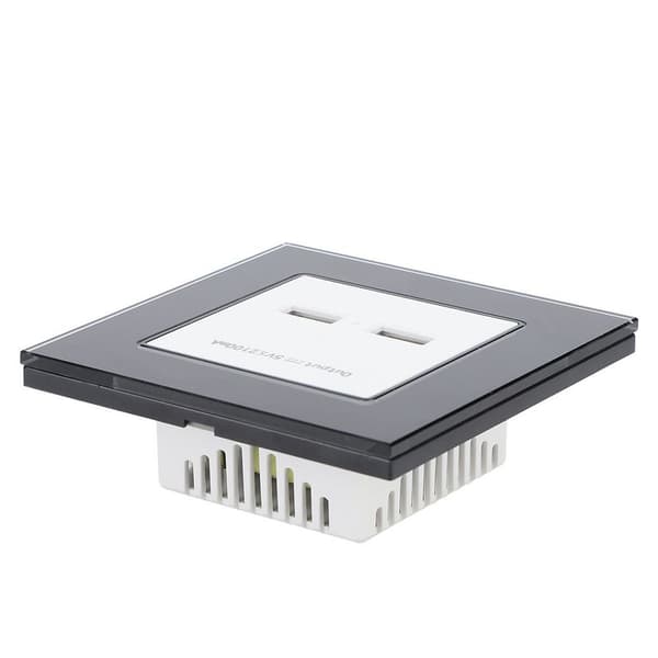Seinäteline, virtapistokeadapteri, seinäkiinnitys, kaksois-USB-adapteri KLB