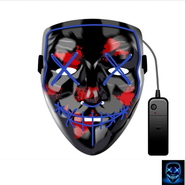 Halloween Mask, LED Purge Mask, Glow in the Dark, Halloween Purge Mask