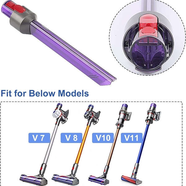 LED-ljusmunstycke för Dyson V7 V8 V10 V11 V15, för rengöring av mörka hörn KLB