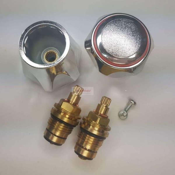 Standard varmt og kaldt erstatningskran med 2 cm hode KLB