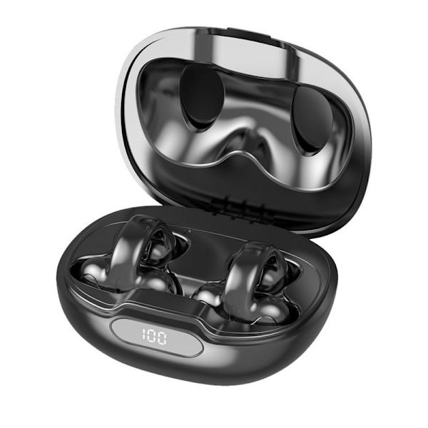 Langattomat Bluetooth-korvakuulokkeet Air Bone Conduction -kuulokkeet mustat