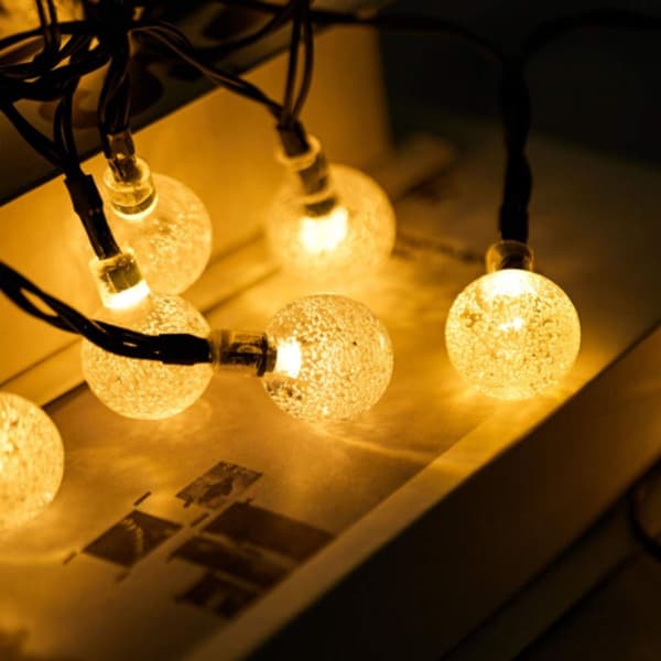 30 LED solcellelyskæde, superlyse LED-lyskæde KLB