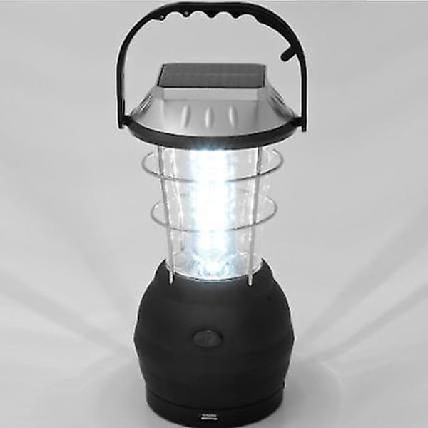 Solcellslykta, vevdynamo 36 LED intelligent campinglampa nödbelysning