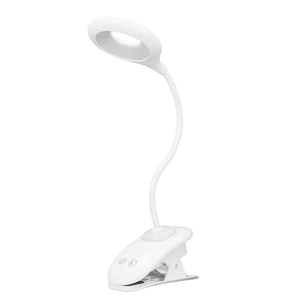 Foldbar Anti-Blends USB LED Bokleselampe med Klips KLB