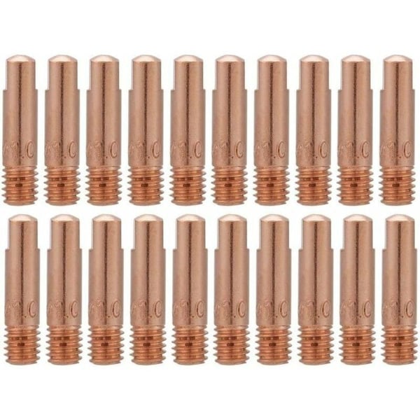 20-pack kopparmunstycken för 15 AK MIG/MAG svetsbrännare