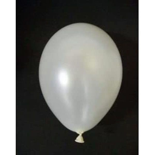 50 små ballonger metalliska vita KLB