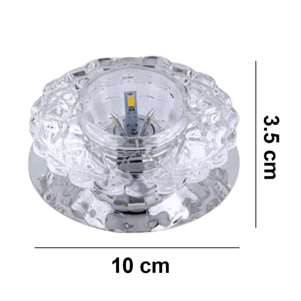 LED-taklampa i kristallglas, belysningsstil 1 KLB