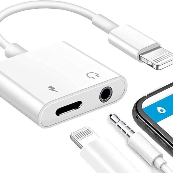 Adapter Avizar Ada-IP5-35ip5-V2 (Lightning Jack 3.5 mm-vit) hörlurar