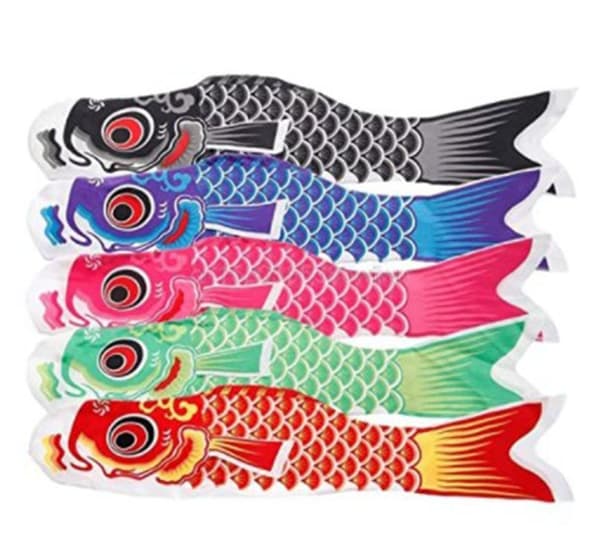 5 st. Japanska Karpfiskar Vindstrumpor Flagga Drakar