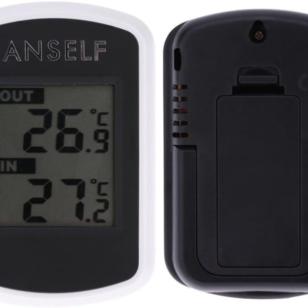 Trådlös digital LCD-termometer för inomhus- och utomhusbruk