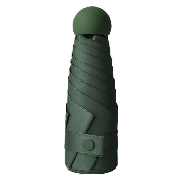 Ultralätt Mini Regnparaply - Kapselväska - 5 - Mörkgrön KLB