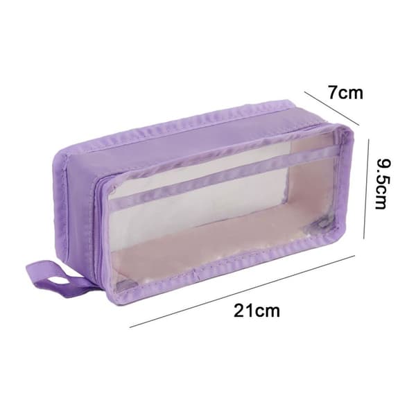 2-pack Markörpenna Pennfodral Skolmaterialväska Lila KLB