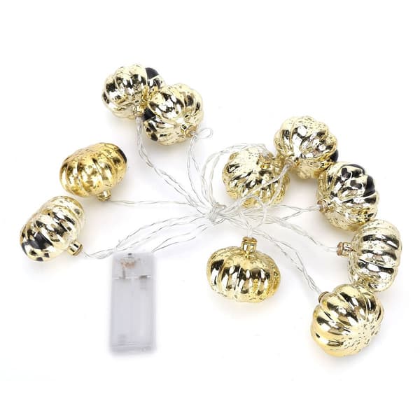 Gresskar-lyskjede, 10 LED, 2 AA-batterier, lavt strømforbruk KLB