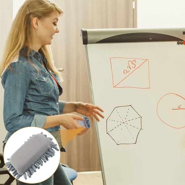 4 stk mikrofiber shag viskelær, whiteboard og kritt bruk