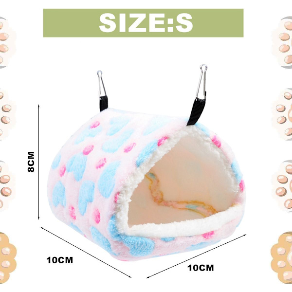 1 kpl vaaleanpunainen paksu koralli sametti riippuva pesä, koko: 10 x 10 x 8 cm KLB