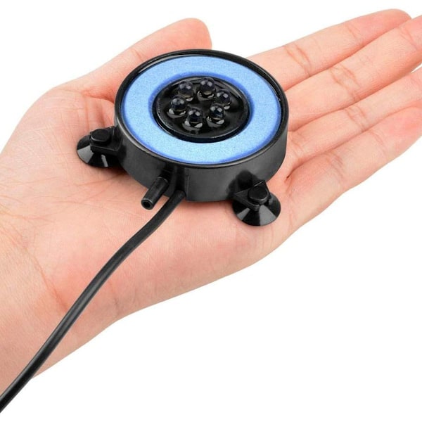 Nedsænkelig akvarieboblelampe, automatisk farveskiftende boblelys, 6 KLB
