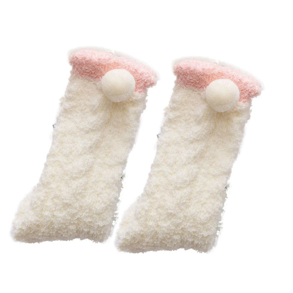Dam Fluffy Socks Fluffiga Tofflor Mjuka Cabin Fleece Socks Style 2 KLB