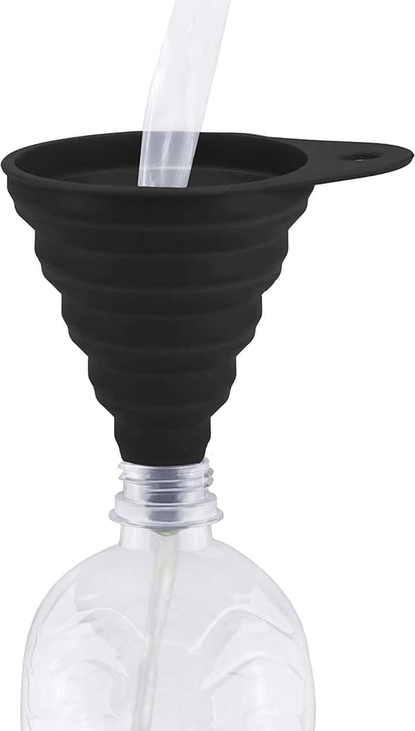 Sammenleggbar silikontrakt (ca. 8*7,5*1,5 cm) svart