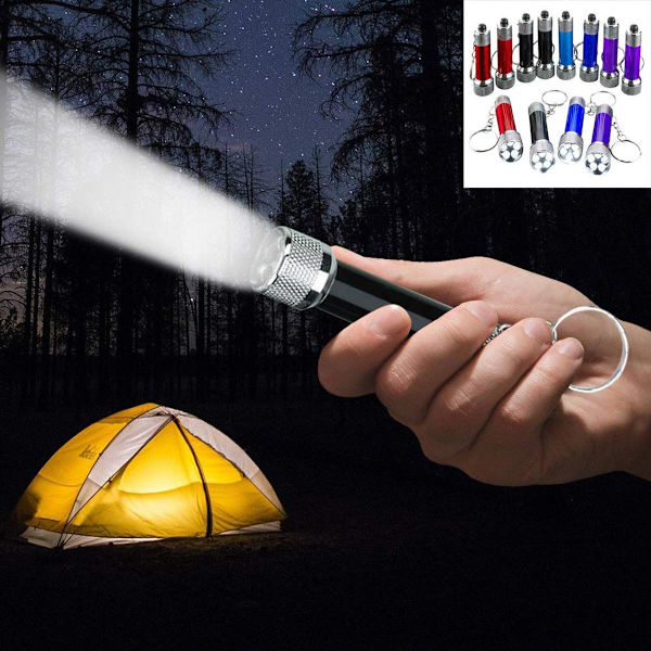 Mini LED-taskulamppuavainperä - 2,5 tuuman mini muovinen taskulamppu KLB
