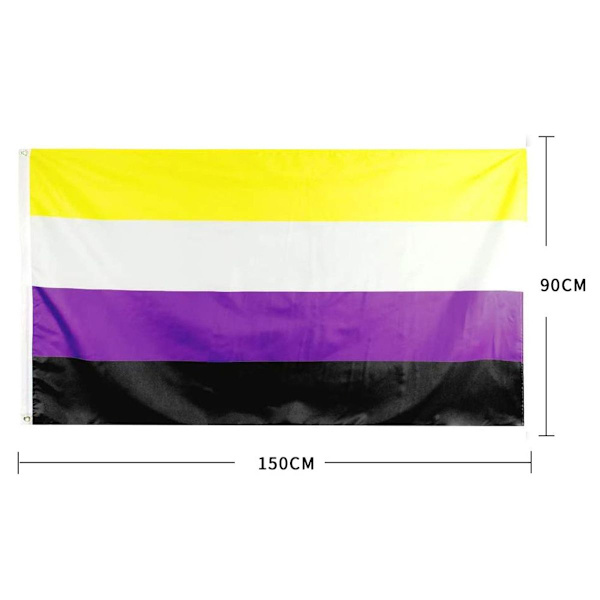 90 * 150 cm flagga - Ljusa färger och UV-beständig - Dubbelsömnad - KLB