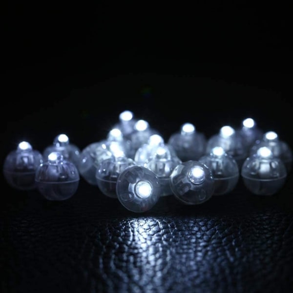 LED-ballonglys, Runde LED-ballonglys, Hjem til Halloween Jul bryllup Bursdagsfest dekorasjon 100 STK