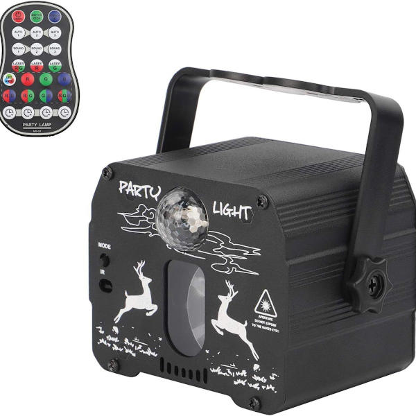 Feststemningslys, diskokugle mini lydaktiveret DJ diskolys RGB LED blitzlys