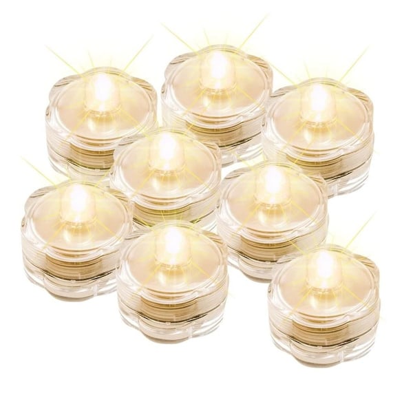 12x LED Vattentäta Nedsänkbara Tealights Flamlösa Tealight Batteridrivna KLB