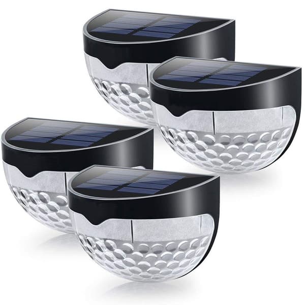 LED solcelle gjerdestolpe lys, halvsirkel design, vegg KLB