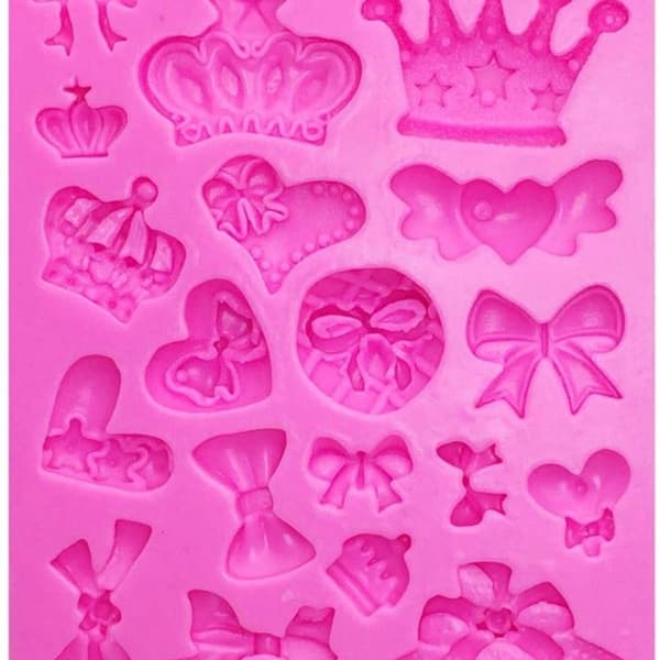 Cartoon Crown Bow Tie Cupcake Jelly Candy Silikonform