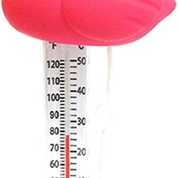 Flamingo simbassängtermometer, lättläst dubbelskala för damm